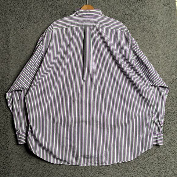 Ralph Lauren Shirt Mens 2XL Blake Button Down Long Sleeve Stripe Dress Casual - Picture 3 of 11